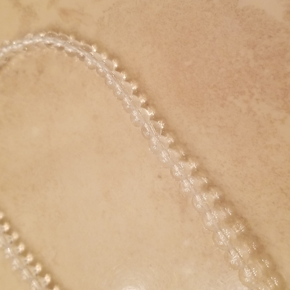 White Crystal Cellphone Chain nwot